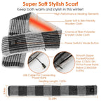 Unisex Electric Heated Scarf USB Heating Neck Wrap Unisex Winter Heated Neck Shawl