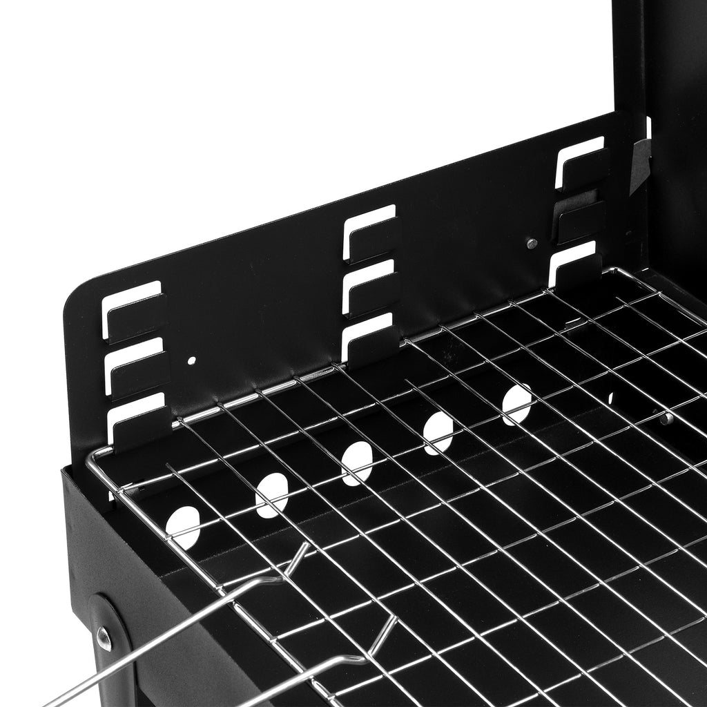 Outdoor Portable Charcoal Grill Black Portable Square Carbon Oven