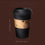 Deodorizing Trash Can 2025 New Elegant Lion Theme Coffee Cup Trash Can Deodorizing Push-On Lid Black And White Odor Resistance High Aesthetic Large Capacity