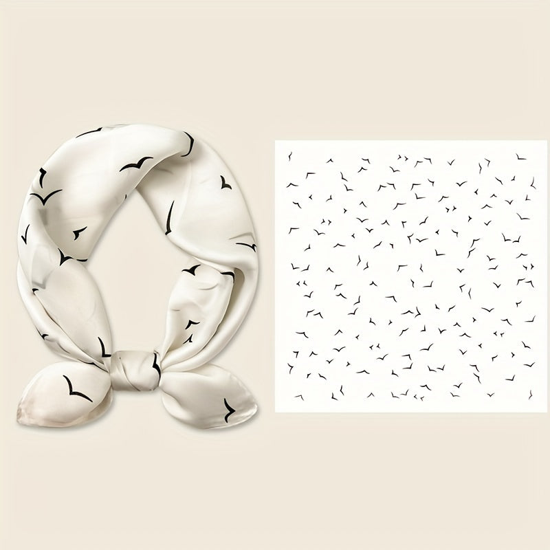 Silk Scarf Crafted From Imitation Silk Fabric, This Soft Shawl Is The Perfect Lightweight Accessory For Spring And Autumn. It Is Ideal For Women's Sun Protection And Is Ideal For Outdoor Activities