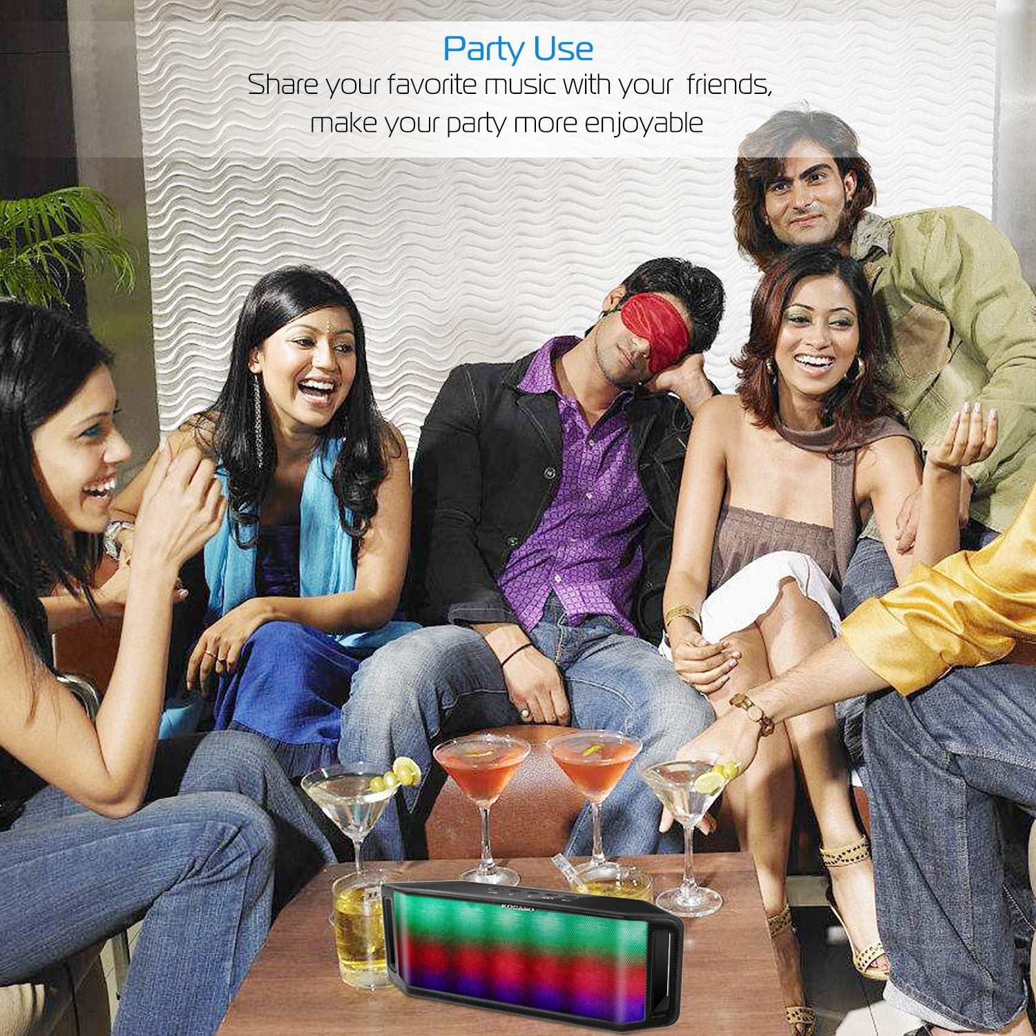 1Pc LED Wireless Speaker Dynamic Multicolor Hands-free FM Radio USB MMC Reading Aux In For Party Camping Travel