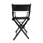 Foldable Outdoor Casual Home Director's Chair, Black Frame Black Canvas, Suitable For Adults, Foldable Style, 2pcs Set Populus