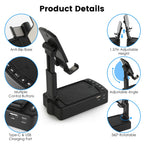 1Pc Cell Phone Stand With HD Surround Wireless Speaker Power Bank Portable Foldable Charging Phone Stand With Anti Slip Base Compatible With Phone Tablet For Home Office Outdoor
