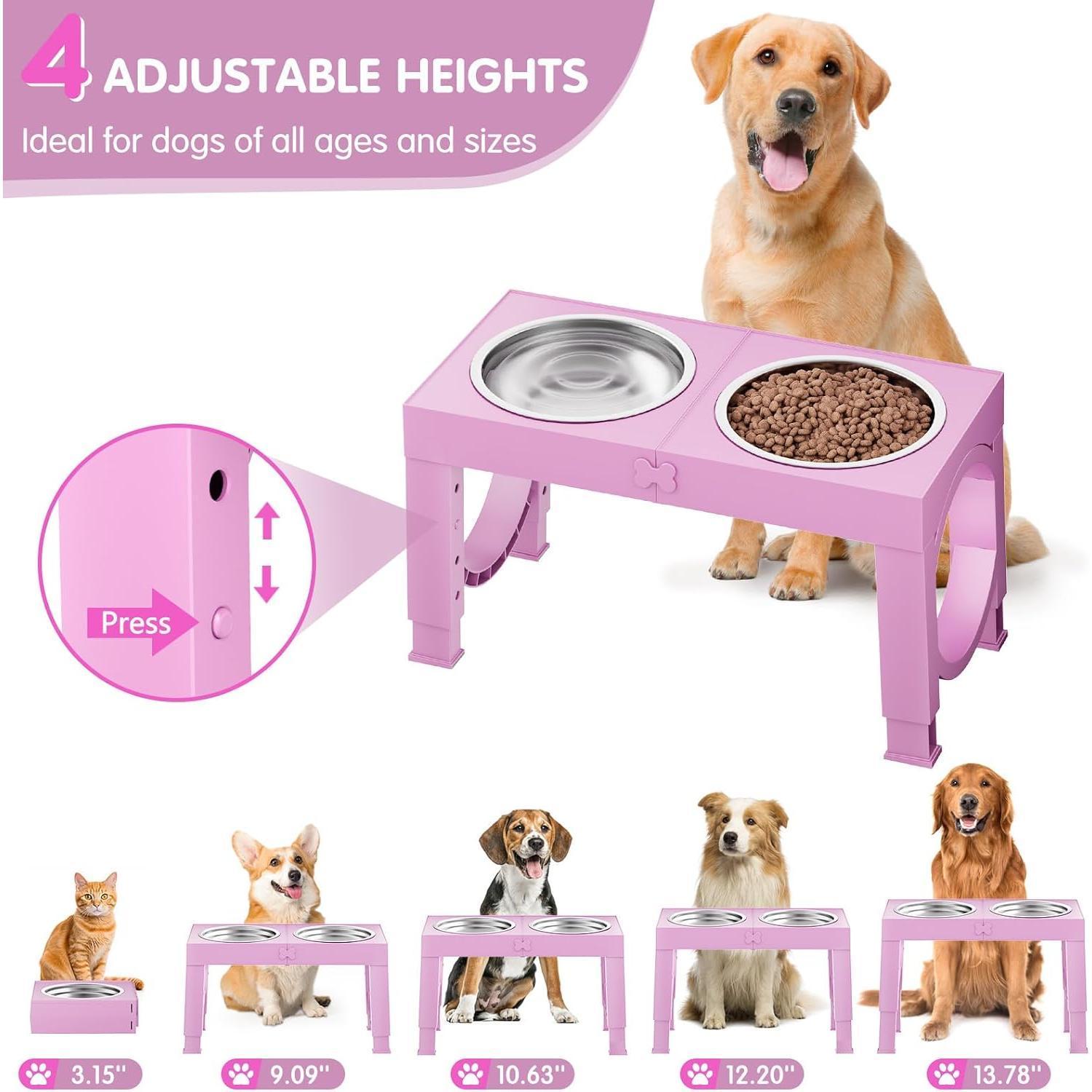 Dog Bowl Holder XiaZ Fashion Pet Products Black