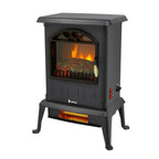 Vertical Fireplace HT1108 1500w Vertical Fireplace Machinery Fake Firewood Single Color 2 Quartz Tubes Black