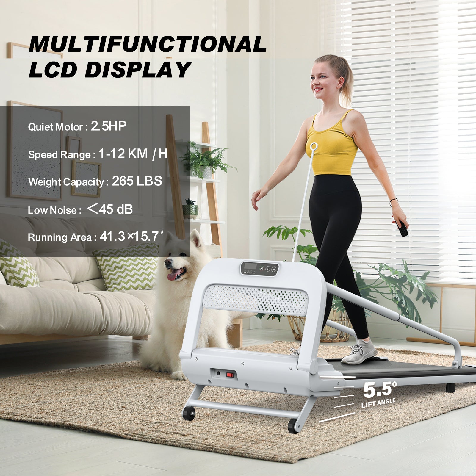 Pet Treadmill-New Quiet Smart Pet Treadmill, Adjustable Speed, Perfect For Small Medium Dogs
