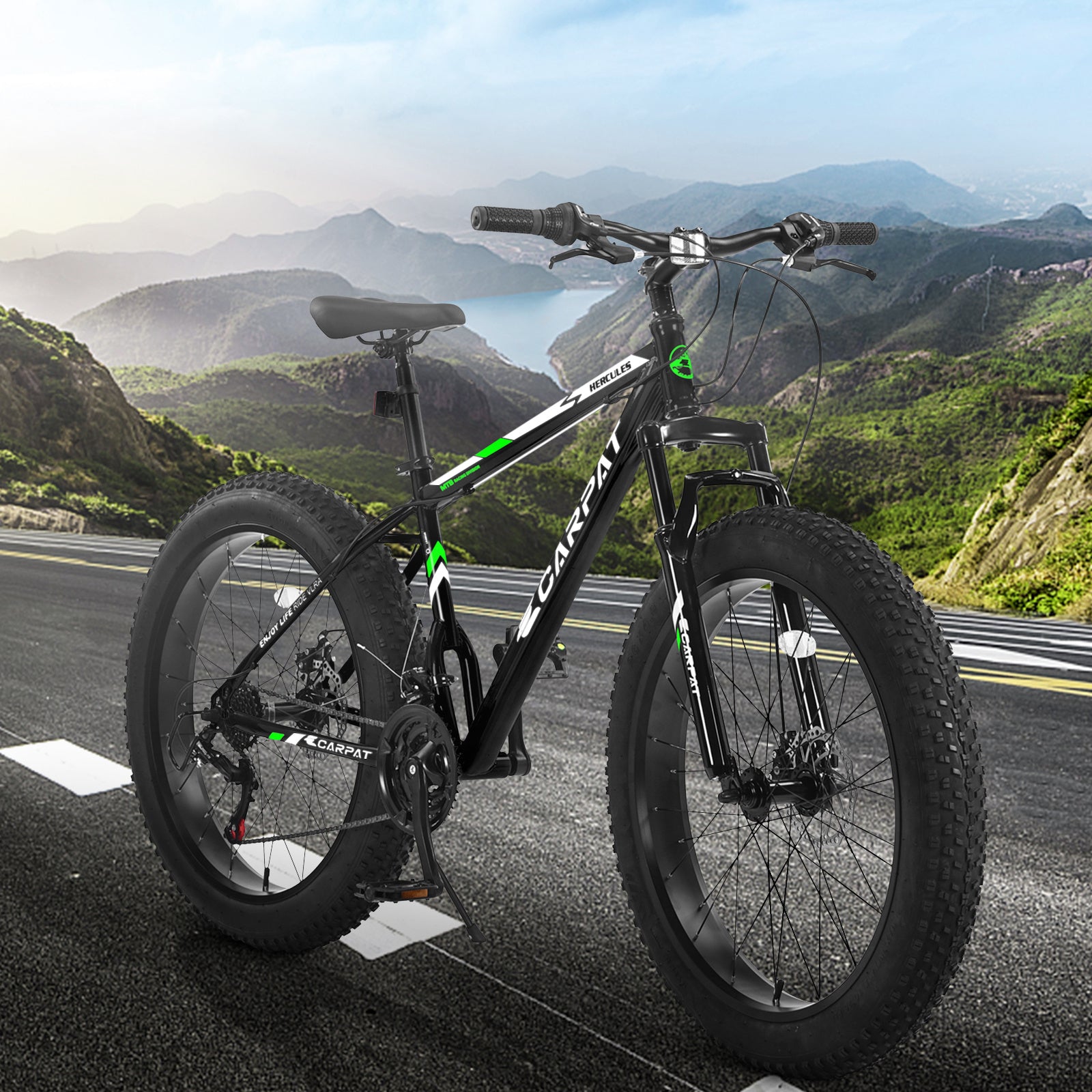 ECARPAT Mountain Bike Bicycle S26109-BLACK-GREEN