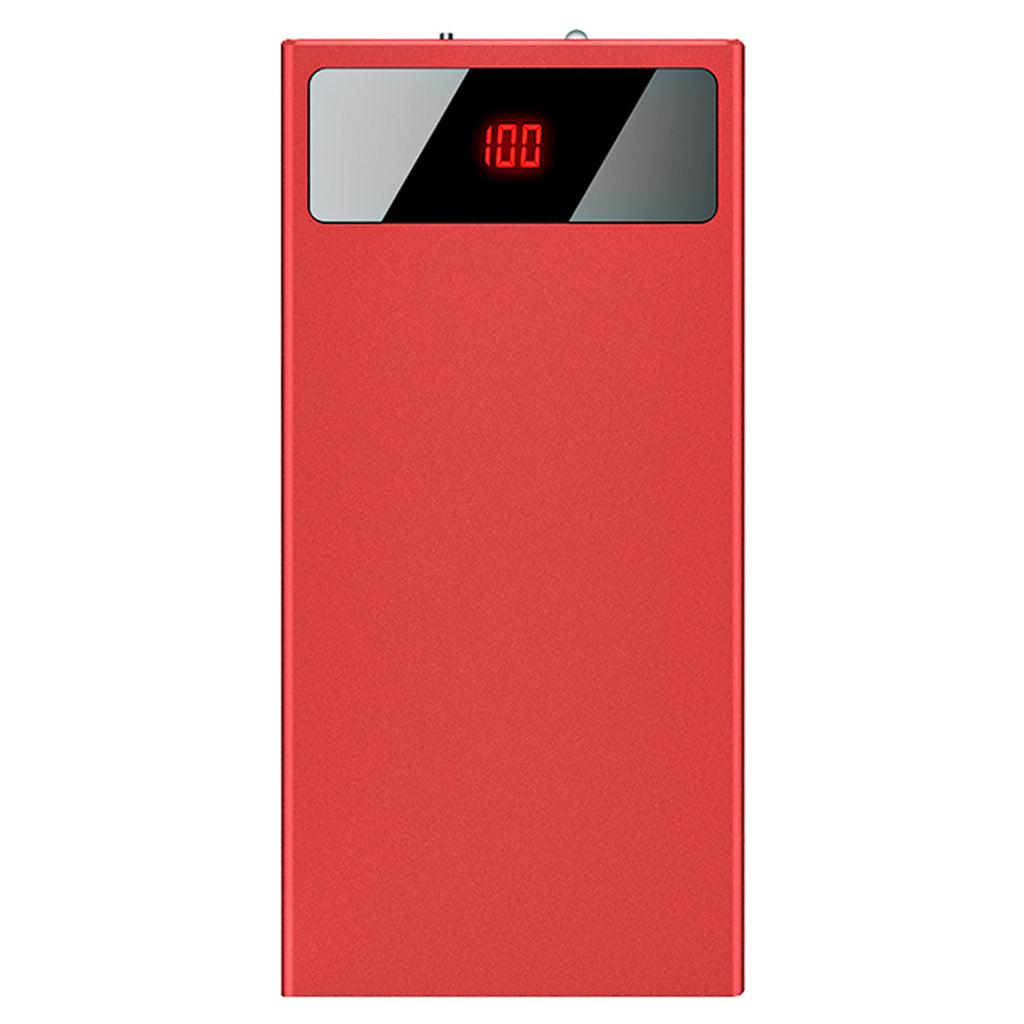 Ultra-thin Power Bank 1Pc 20000mAh Power Bank Phone Charger Dual USB Port Flashlight Battery Remain Display
