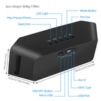 1Pc LED Wireless Speaker Dynamic Multicolor Hands-free FM Radio USB MMC Reading Aux In For Party Camping Travel