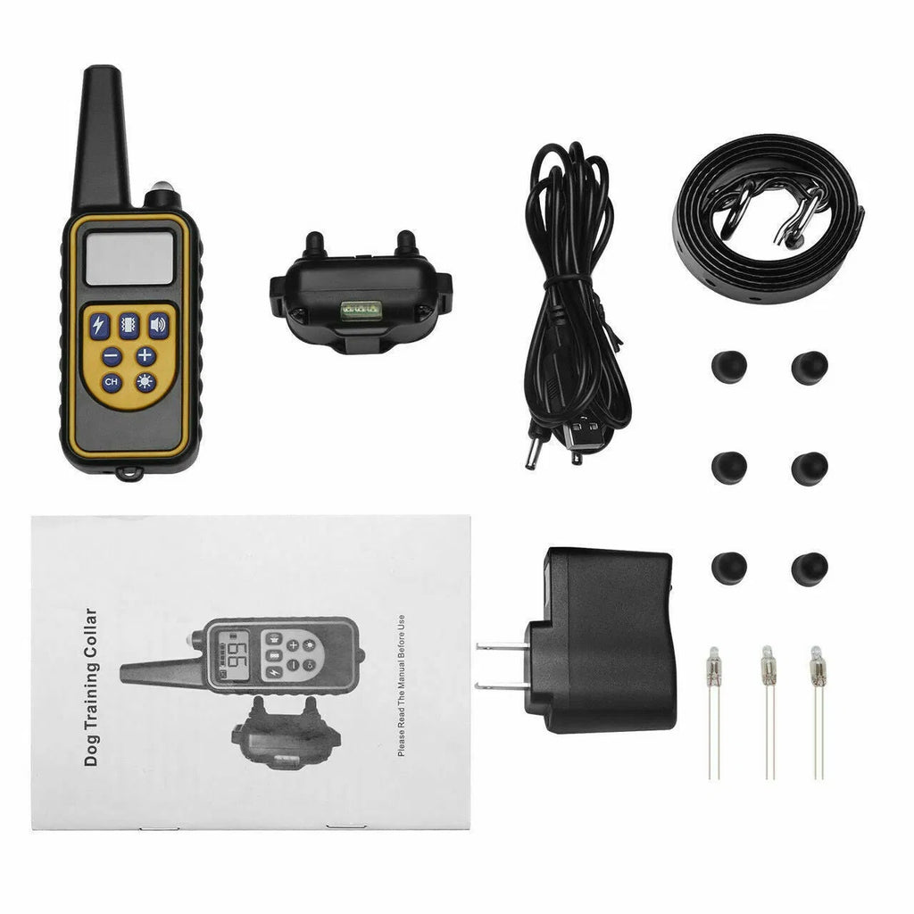 Dog Training Collar 3000 FT Rechargeable Remote PET Shock Trainer Waterproof US