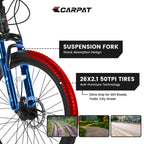 ECARPAT Mountain Bike Bicycle S26102 BLACK-BLUE