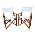 Foldable Outdoor Casual Home Director's Chair, Black Frame Black Canvas, Suitable For Adults, Foldable Style, 2pcs Set Populus