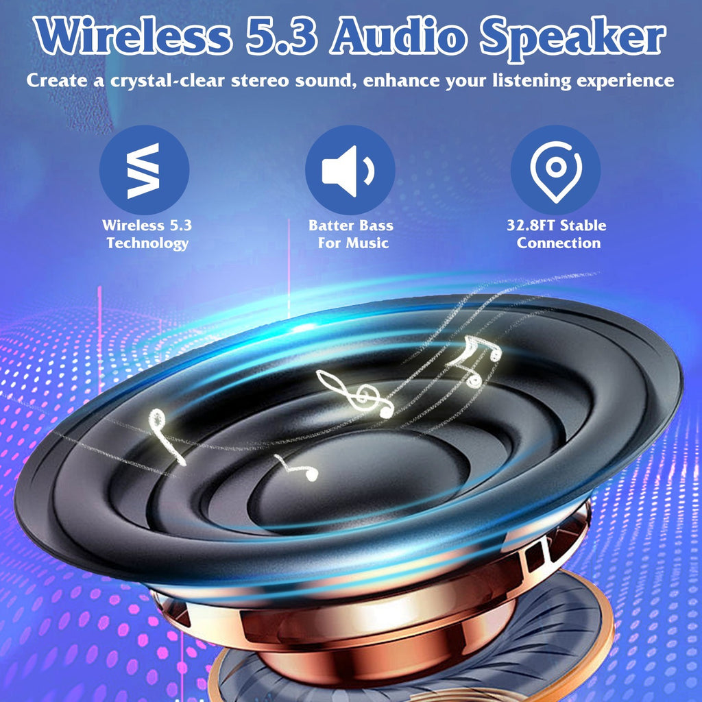 iPhone iPad 1Pc 4 In 1 Foldable Wireless Speaker Phone Stand With Power Bank 360Degree Rotatable Stand Wireless Speaker 5000mAh Battery RGB Light For iPhone iPad