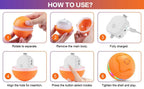 Dog Toys Ball, Automatic Rolling Toy, Lively Pet Ball For Medium, Large Dogs To Relieve Boredom, Activated Automatic Motion Dog Balls Toy With LED Flash, USB Rechargeable Orange Purple Interactive
