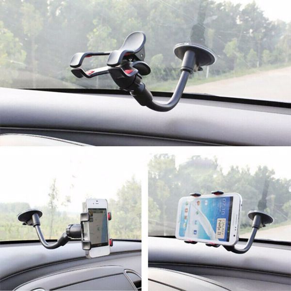 Universal Mobile Phone Double Clamp Hose Bracket With Adhesive, Not Shipped On Weekends