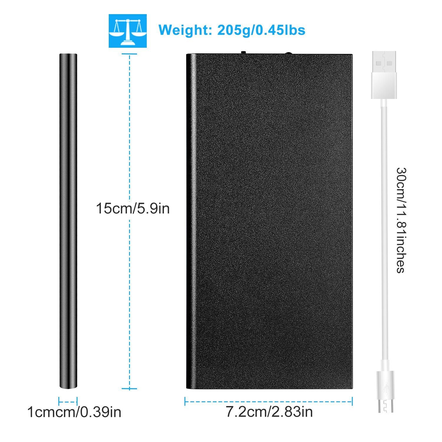 Ultra-thin Power Bank 20000mAh Power Bank Ultra-thin External Battery Pack Phone Charger Dual USB Port