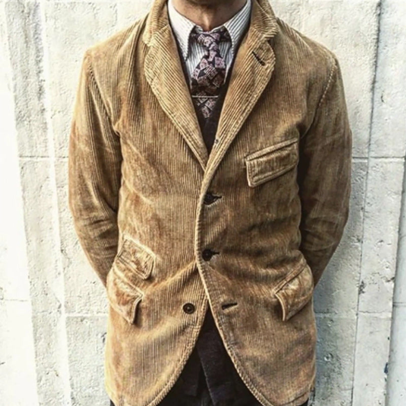 Cross-Border Hot Style Men's Casual Fashion Solid Color  Lining Jacket Men