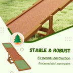 Wooden Dog Agility Seesaw For Training And Exercise, Weather Resistant, 83 L X 16 W X 14 H, Orange