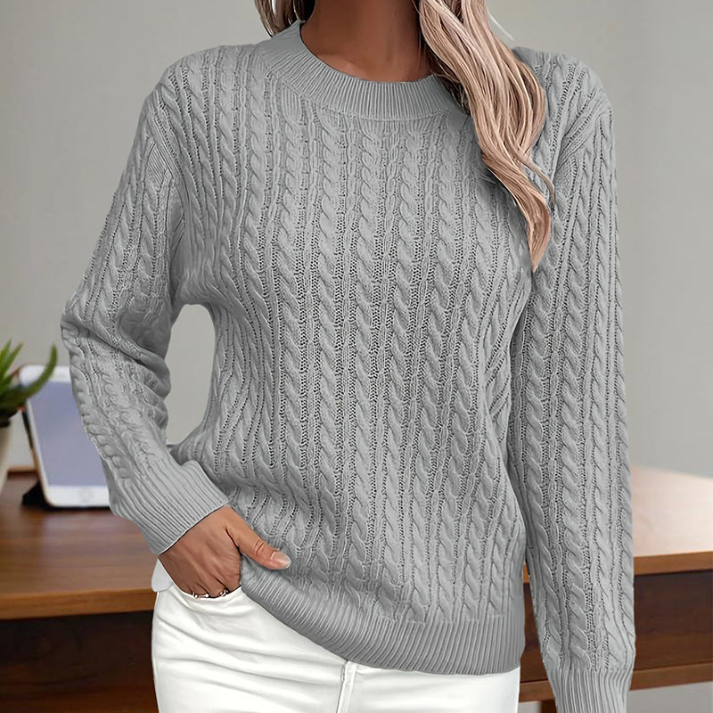 Womens Textured Long Sleeve Sweater Crewneck Pullover Dressy Casual Tops 2025 Fall Trendy Outfits