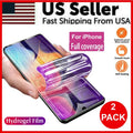 iPhone 2PCS Hydrogel Screen Protector For iPhone 15 14 13 12 11 Pro Max SE X XS XR 8 7