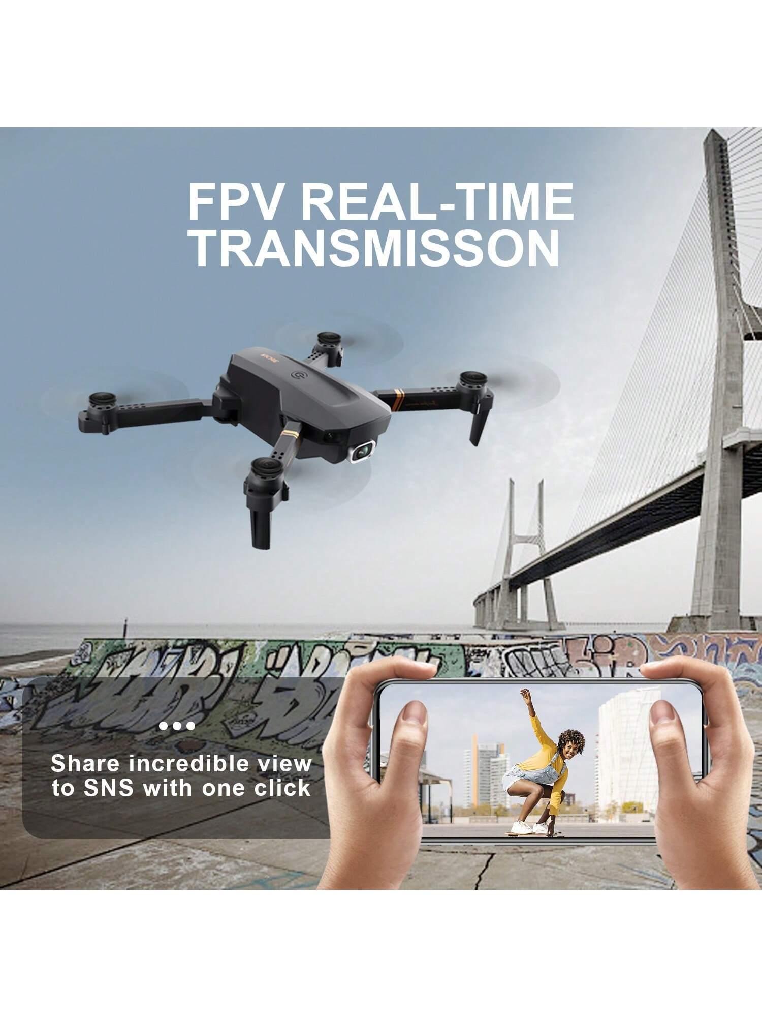 1080P HD Foldable Mini Drone With Camera 4K 4DRC V4 Drone, 3 Batteries, Drones For Adults Kids, Remote-controlled Quadcopter, Logistics Is Randomly Sent By UPS,USPS