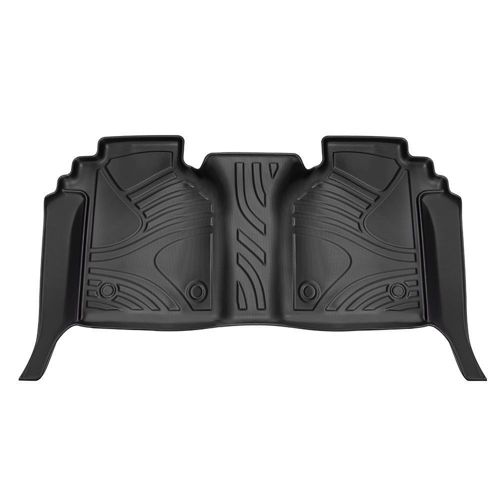 Black Friday Sale MKR Floor Mats For Chevy Silverado GMC Sierra 1500 2019-2025, 2020-2025 SLV SRA 2500 3500 HD Crew Cab With Rear Under-Seat Storage