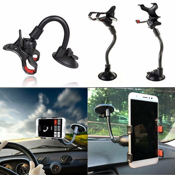 Universal Mobile Phone Double Clamp Hose Bracket With Adhesive, Not Shipped On Weekends