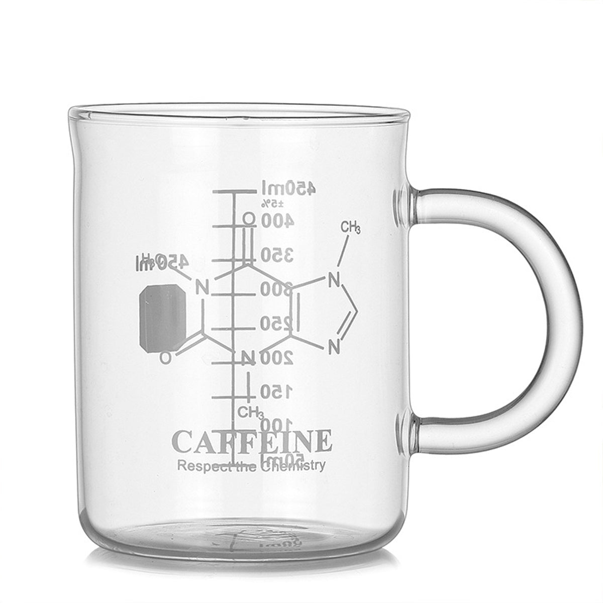 1 PC Transparent Tape With High Borosilicate Glass Cup, Coffee Cup, Coffee Sharing Cup With Scale Identification