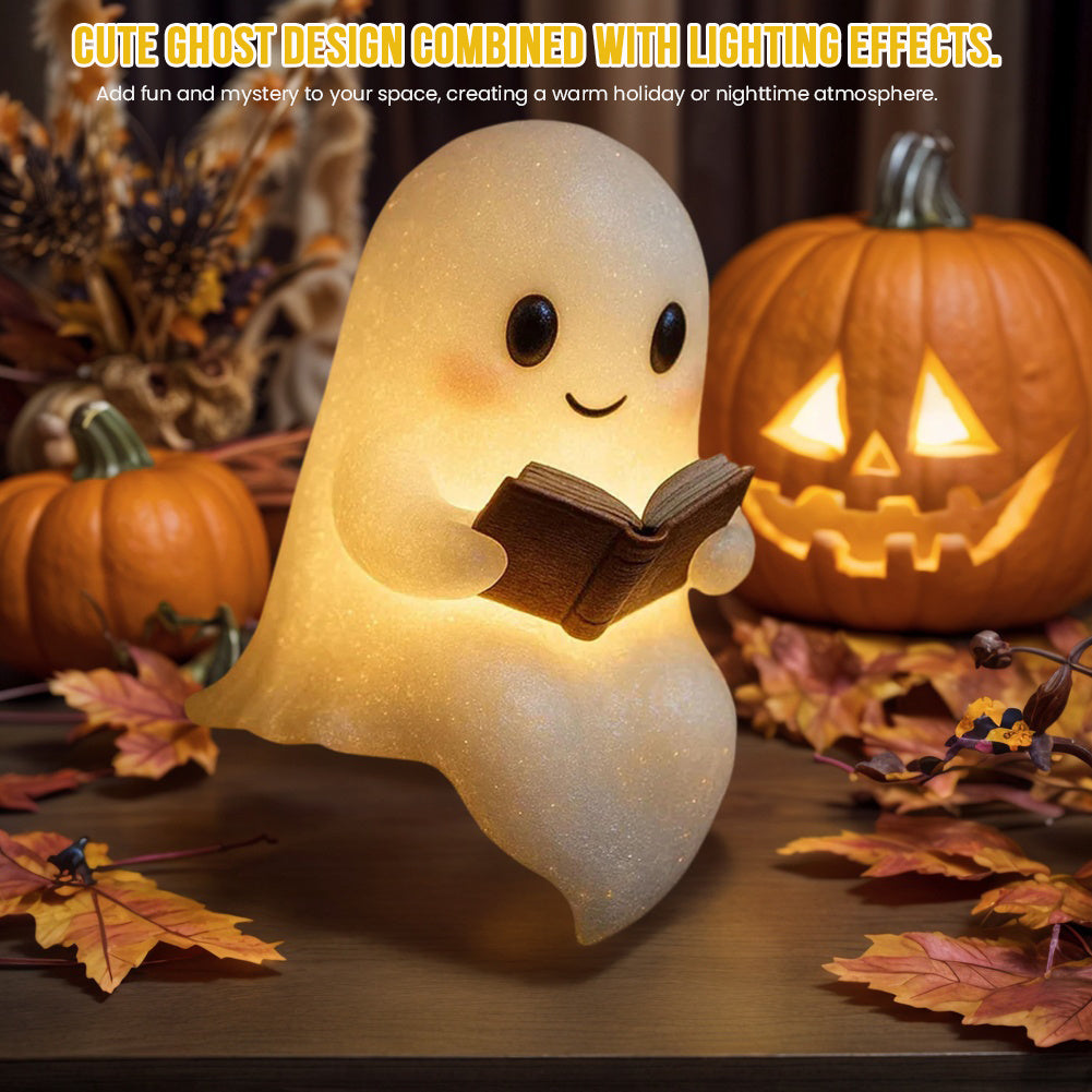 Halloween Cute LED Ghost Night Light Children's Nightlight Gift Bedside Sleep Lamp Halloween Decorations Lovely Ghost Lamp Warm Light