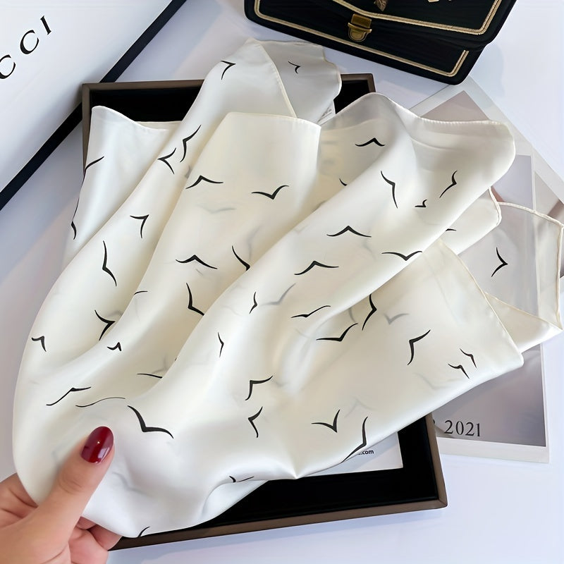 Silk Scarf Crafted From Imitation Silk Fabric, This Soft Shawl Is The Perfect Lightweight Accessory For Spring And Autumn. It Is Ideal For Women's Sun Protection And Is Ideal For Outdoor Activities