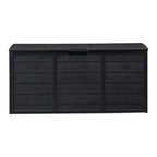 Courtyard Storage Box With Two Wheels Pure Black