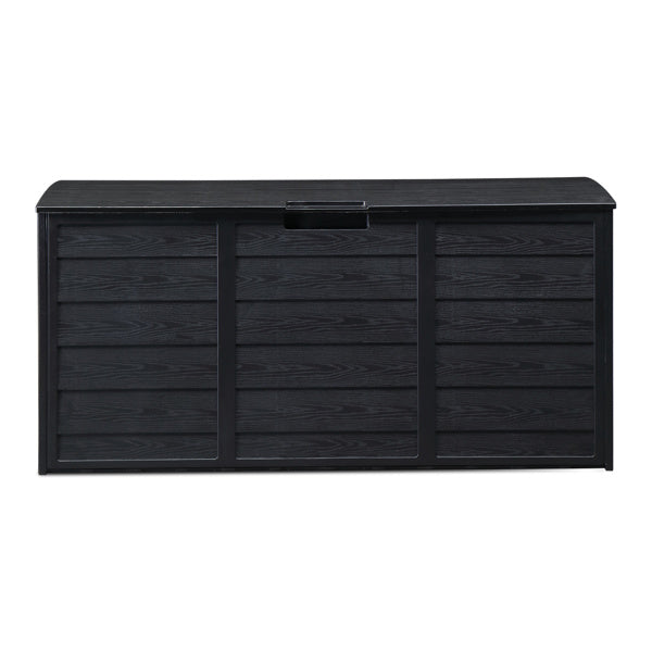 Courtyard Storage Box With Two Wheels Pure Black