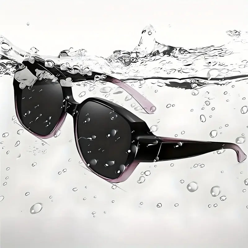 Big Savings Unisex Dual-Use Clip-On Fashion Glasses - Crystals, Stylish Rectangular Design, Unisex, Driving Accessories, Eyewear Accessories