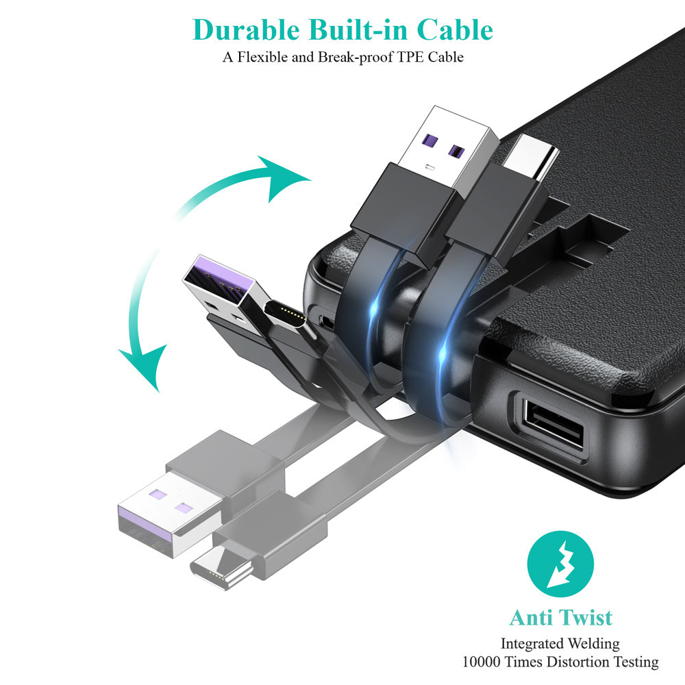 Solar Power Bank Comes With Input And Output Dual-wire