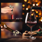 Elegant Upturned Cat Shaped Red Wine Stopper Set With Metallic Luster Bottle Stopper Gift Box, High-end Accessories For Wine Enthusiasts, A Must-have Set For Wine Collectors