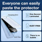Quick Self Installation Pack of 2 For Phone 14,15 Plus, Pro, Pro Max Matte Screen Protector Glass, HD Clear, Anti Glare, Anti Fingerprint, Shatterproof Sensitive Touch