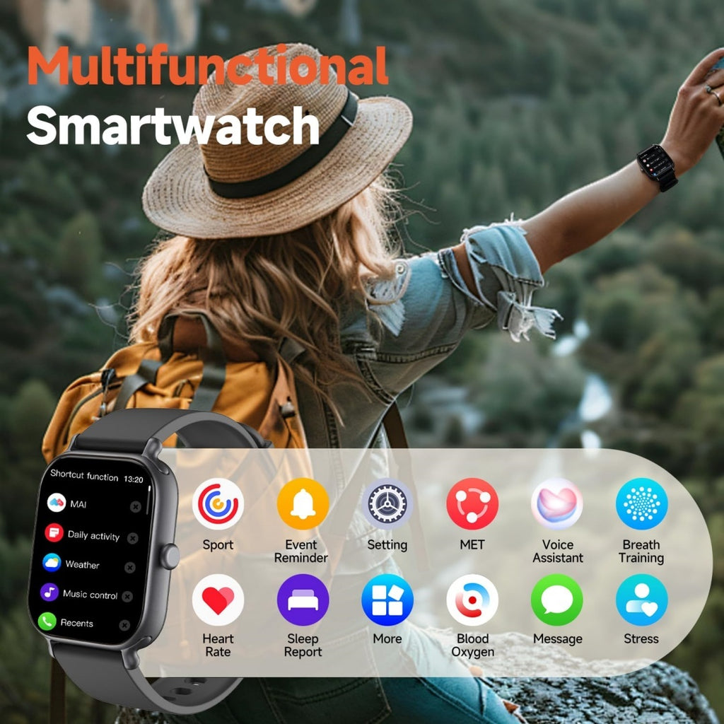 Smart Watch for iPhone and Android New 2.0-inch Smart Watch With Multiple Sports Modes And Fitness Tracker