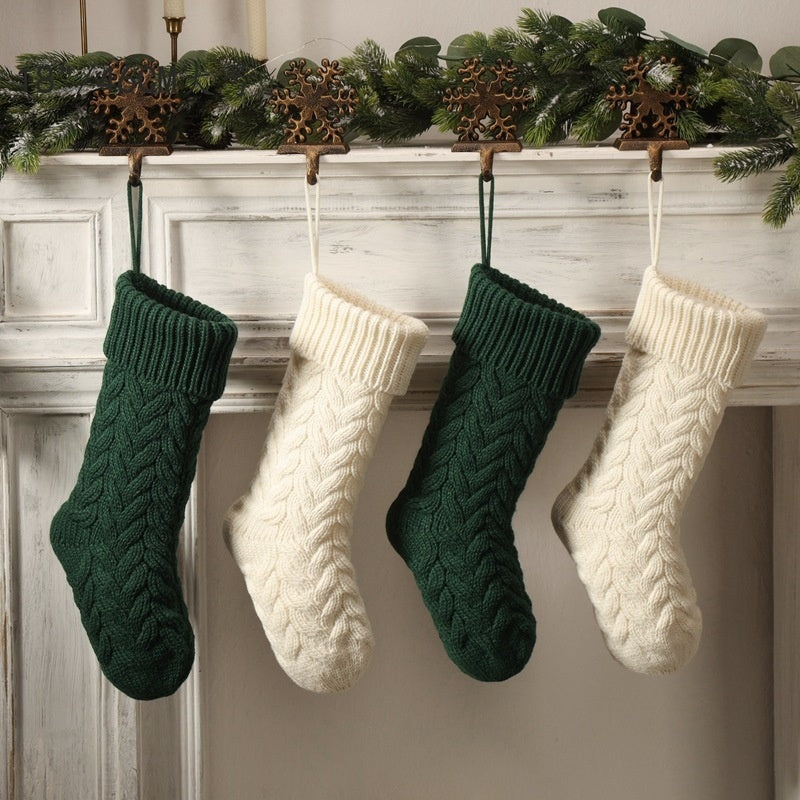 Christmas Decoration Layout Supplies Decorative Decorations Knitted Pendant Gift Bag Twist Large