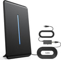 Indoor Outdoor HDTV Antenna 2025 Upgrade, Digital TV Antenna With Signal Booster,Long Range Up To 2000 Miles, Supports 4K1080P, 35ft Cable, Works With Smart & Old TVs  Black