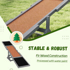 Wooden Dog Agility Seesaw For Training And Exercise, Weather Resistant, 83 L X 16 W X 14 H, Gray