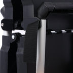 Outdoor Folding 3-Layer Folding Collapsible Service Cart, Black, 50 Lb Capacity