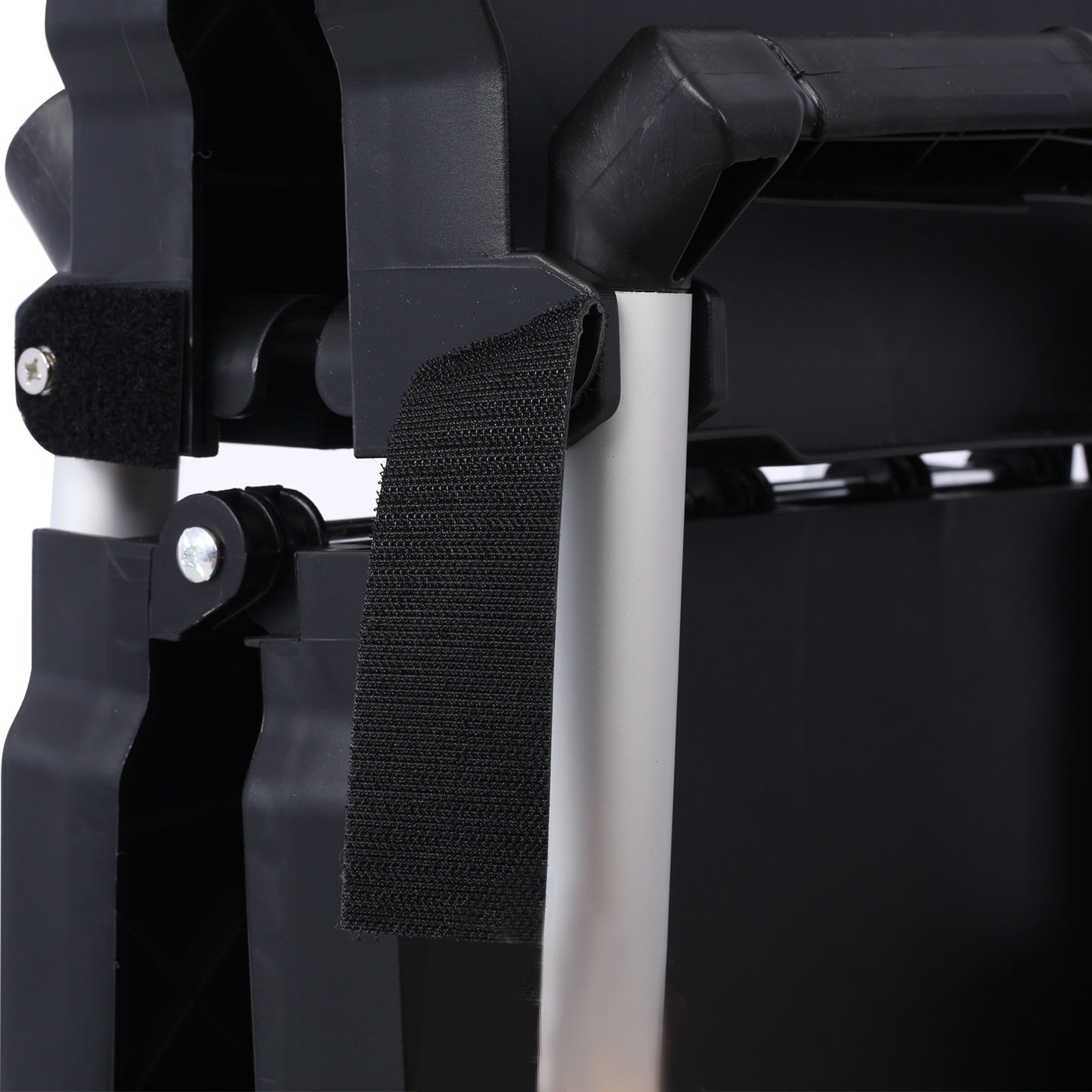 Outdoor Folding 3-Layer Folding Collapsible Service Cart, Black, 50 Lb Capacity