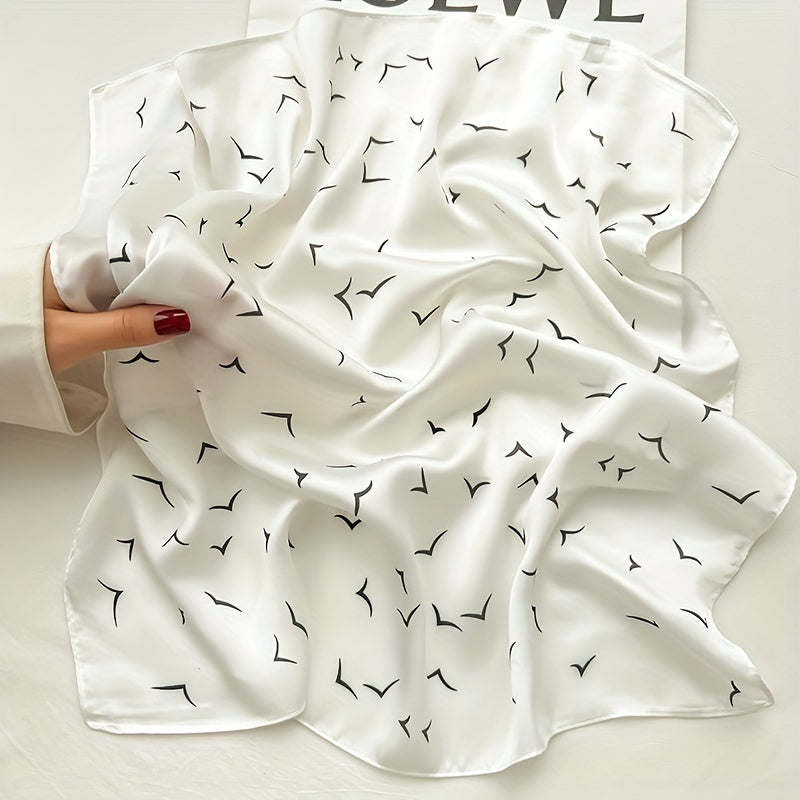Silk Scarf Crafted From Imitation Silk Fabric, This Soft Shawl Is The Perfect Lightweight Accessory For Spring And Autumn. It Is Ideal For Women's Sun Protection And Is Ideal For Outdoor Activities