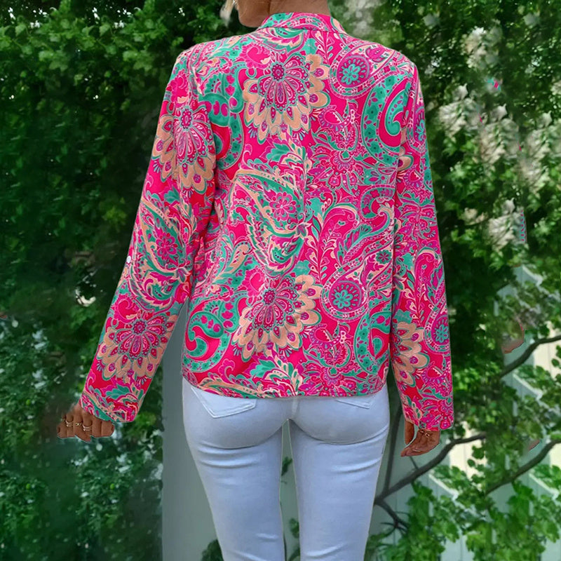 Women's 2025 Fashion V-Neck Tops Long Sleeve Business Casual Blouses Summer Tees Shirts