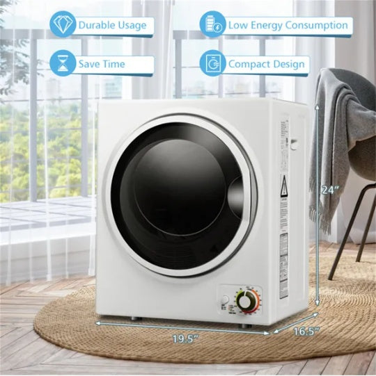 Compact Portable Clothes Dryer 850W - 10 Lbs Wet Capacity, 5.5 Lbs Dry Load, Quiet Design  For Apartments Dorms