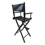 Foldable Outdoor Casual Home Director's Chair, Black Frame Black Canvas, Suitable For Adults, Foldable Style, 2pcs Set Populus
