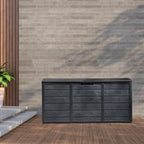 Courtyard Storage Box With Two Wheels Pure Black