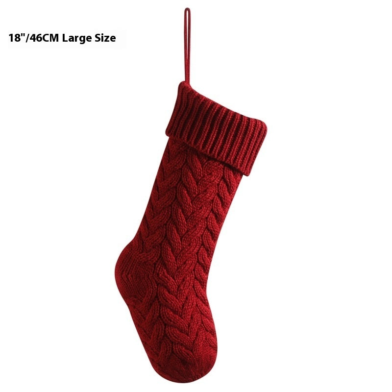 Christmas Decoration Layout Supplies Decorative Decorations Knitted Pendant Gift Bag Twist Large