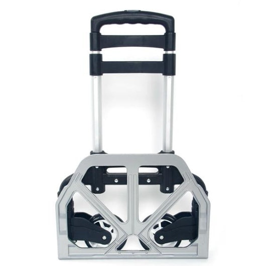 Trolley Portable, Foldable, Telescopic Trolley, Trolley, Luggage Cart, Black
