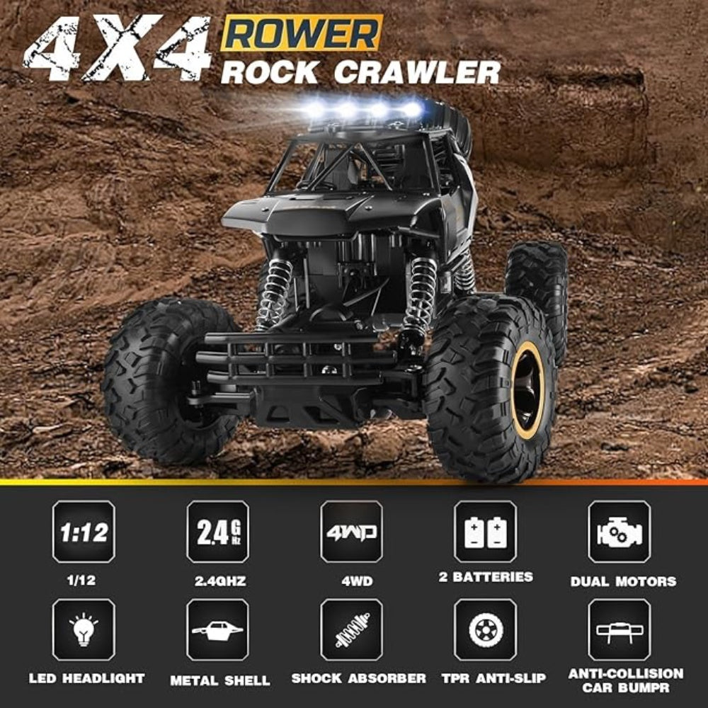 NEW 4DRC Truck Rock Climbing Car  Rock Crawler Rechargeable Off Road Truck 4WD , Metal Shell LED Headlights RC Remote Control Off Road Car Truck, Logistics Is Randomly Sent By UPS,USP.